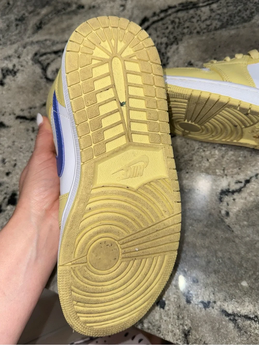 Jordan Kids' High-Top Sneakers - Yellow & White